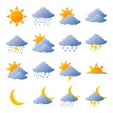 Weather Icons Royalty Free Stock Photos