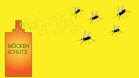 Insect spray kills lots of mosquitoes stock illustration Insect spray kills lots of mosquitoes stock illustration