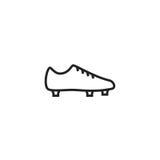 Football Boots Oultine Vector Icon, Symbol or Logo. stock illustration Football Boots Oultine Vector Icon, Symbol or Logo. stock illustration