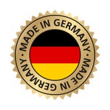 Made in Germany icon flag badge gold gradient royalty free illustration Made in Germany icon flag badge gold gradient royalty free illustration