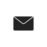Envelope Glyph Vector Icon, Symbol or Logo. vector illustration Envelope Glyph Vector Icon, Symbol or Logo. vector illustration