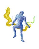 Ophiuchus in polygonal style on white background vector illustration Ophiuchus in polygonal style on white background vector illustration