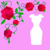 Web. wedding dress design, black and white royalty free illustration Web. wedding dress design, black and white royalty free illustration