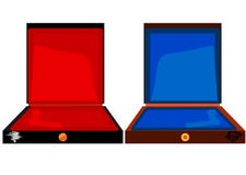 A cigar box is shown, empty. With the lid open, on the lid of the line for the text. At the bottom of the cap is a symbol. royalty free illustration A cigar box is shown, empty. With the lid open, on the lid of the line for the text. At the bottom of the cap is a symbol. royalty free illustration