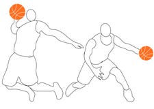 Abstract basketball player with ball from splash of watercolors. Vector royalty free illustration Abstract basketball player with ball from splash of watercolors. Vector royalty free illustration