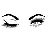 Web woman`s sexy luxurious eye with perfectly shaped eyebrows and full lashes. Idea for business visit card, typography . Pe royalty free illustration Web woman`s sexy luxurious eye with perfectly shaped eyebrows and full lashes. Idea for business visit card, typography . Pe royalty free illustration