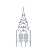 Vector Chrysler Building for coloring. Illustration for children coloring book stock illustration Vector Chrysler Building for coloring. Illustration for children coloring book stock illustration