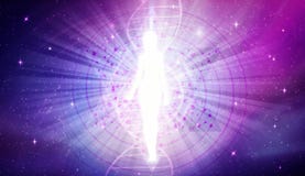 Spiritual energy power, violet flame power, DNA spiral, Universe fractals, portal