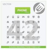 Web And Phone Universal Outline Icons Royalty Free Stock Image