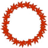 Web Autumn Logo Design de herfstkroon, Rond kader van gekleurde de herfstbladeren en bessen De grafische Elementen van het Ontwer vector illustratie Web Autumn Logo Design de herfstkroon, Rond kader van gekleurde de herfstbladeren en bessen De grafische Elementen van het Ontwer vector illustratie