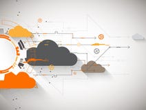 Web cloud technology business abstract background. vector illustration Web cloud technology business abstract background. vector illustration