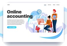 Web page design templates for online accounting vector illustration Web page design templates for online accounting vector illustration