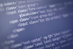 Web page source codes macro stock images Web page source codes macro stock images
