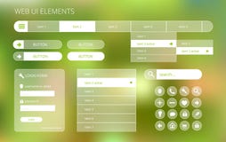 Web ui elements suitable for flat design Stock Photos Web ui elements suitable for flat design Stock Photos