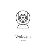 webcam icon vector from devices collection. Thin line webcam outline icon vector illustration. Outline, thin line webcam icon for vector illustration webcam icon vector from devices collection. Thin line webcam outline icon vector illustration. Outline, thin line webcam icon for vector illustration