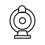 Webcam icon vector isolated on white background, Webcam sign , line or linear sign, element design in outline style vector illustration Webcam icon vector isolated on white background, Webcam sign , line or linear sign, element design in outline style vector illustration