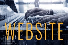 Website digital marketing concept with male using computer laptop stock image Website digital marketing concept with male using computer laptop stock image