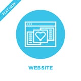 website icon vector from charity elements collection. Thin line website outline icon vector illustration. Linear symbol for use vector illustration website icon vector from charity elements collection. Thin line website outline icon vector illustration. Linear symbol for use vector illustration