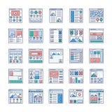 Website Sitemaps Flat Vectors Set stock illustration Website Sitemaps Flat Vectors Set stock illustration