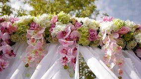 Wedding arch, decor, ceremony, flowers
