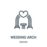wedding arch icon vector from wedding collection. Thin line wedding arch outline icon vector illustration. Linear symbol for use stock illustration wedding arch icon vector from wedding collection. Thin line wedding arch outline icon vector illustration. Linear symbol for use stock illustration