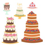 Wedding cakes fresh tasty dessert sweet pastry pie gourmet homemade delicious cream traditional bakery tart vector vector illustration Wedding cakes fresh tasty dessert sweet pastry pie gourmet homemade delicious cream traditional bakery tart vector vector illustration
