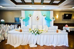 Wedding decor on table