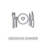 wedding Dinner linear icon. Modern outline wedding Dinner logo c royalty free illustration wedding Dinner linear icon. Modern outline wedding Dinner logo c royalty free illustration