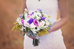 Wedding flowers and bride Stock Images Wedding flowers and bride Stock Images