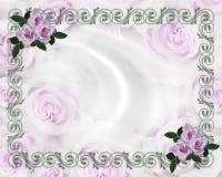 Wedding invitation Border Lavender roses Floral royalty free illustration Wedding invitation Border Lavender roses Floral royalty free illustration