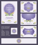 Wedding Invitation / Bridal shower with floral bouquets and wreath design Stock Photography Wedding Invitation / Bridal shower with floral bouquets and wreath design Stock Photography