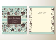 Wedding Invitation Cards With Floral Elements Stock Photography Wedding Invitation Cards With Floral Elements Stock Photography