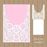 Wedding invitation envelope for laser cutting royalty free illustration Wedding invitation envelope for laser cutting royalty free illustration