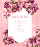 Wedding Invitation pink card Vector. Spring Floral backgrounds royalty free illustration Wedding Invitation pink card Vector. Spring Floral backgrounds royalty free illustration