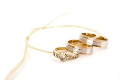 Wedding Rings With Diamonds Royalty Free Stock Photo