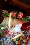 Wedding Salute Of Night City. Royalty Free Stock Images Wedding Salute Of Night City. Royalty Free Stock Images