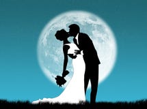 Weddings In The Moon Royalty Free Stock Photography