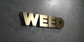 Weed - Gold sign mounted on glossy marble wall - 3D rendered royalty free stock illustration. This image can be used for an online website banner ad or a print Stock Illustration Weed - Gold sign mounted on glossy marble wall - 3D rendered royalty free stock illustration. This image can be used for an online website banner ad or a print Stock Illustration