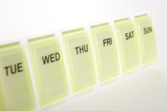 Weekly Pill Organizer Stock Image Weekly Pill Organizer Stock Image
