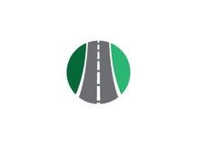 Weg in een cirkel bij een groene natuurlijke manier voor embleemontwerp vector illustratie Weg in een cirkel bij een groene natuurlijke manier voor embleemontwerp vector illustratie