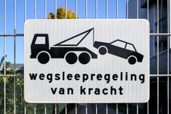 Wegsleepregeling в kracht стоковая фотография Wegsleepregeling в kracht стоковая фотография