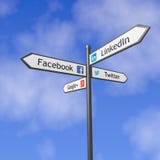 Wegweiser des Sozialen Netzes vektor abbildung Wegweiser des Sozialen Netzes vektor abbildung