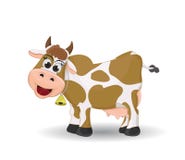 Weibliches Lächeln der Karikaturkuh Stockbild Weibliches Lächeln der Karikaturkuh Stockbild