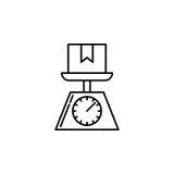Weighing parcel scales. Signs and symbols can be used for web, logo, mobile app, UI, UX stock illustration Weighing parcel scales. Signs and symbols can be used for web, logo, mobile app, UI, UX stock illustration