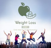 Weight Loss Diet Fitness Exercise Healthy Lifestyle Concept stock photos Weight Loss Diet Fitness Exercise Healthy Lifestyle Concept stock photos