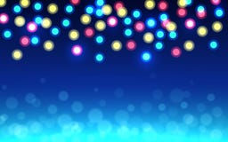 Weihnachten-bokeh Hintergrund Farbdefocused Lichter auf blauem Hintergrund Abstrakte glänzende Kreise Unfocused weiches Glühen lizenzfreie abbildung Weihnachten-bokeh Hintergrund Farbdefocused Lichter auf blauem Hintergrund Abstrakte glänzende Kreise Unfocused weiches Glühen lizenzfreie abbildung