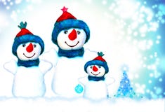 Weihnachten, Schneemann und Familie lizenzfreies stockfoto Weihnachten, Schneemann und Familie lizenzfreies stockfoto