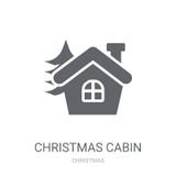 Weihnachtenkabinenikone vektor abbildung Weihnachtenkabinenikone vektor abbildung