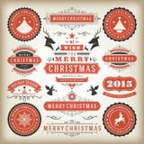 Weihnachtsdekorationsgestaltungselemente stock abbildung Weihnachtsdekorationsgestaltungselemente stock abbildung