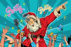 Weihnachtsfest-Santa Claus-Sänger lizenzfreie abbildung Weihnachtsfest-Santa Claus-Sänger lizenzfreie abbildung